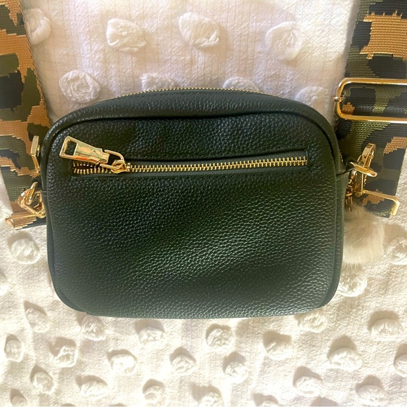 Pom Pom London Mayfair bag. Beautiful Olive Green bag. - Picture 4 of 8